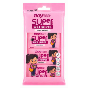 Вологі серветки Doyfresh Mini рожевого кольору, 8 шт